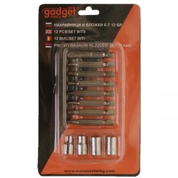 Gadget  390704 - Set capete de insurubare si chei tubulare mixte 12 bucati
