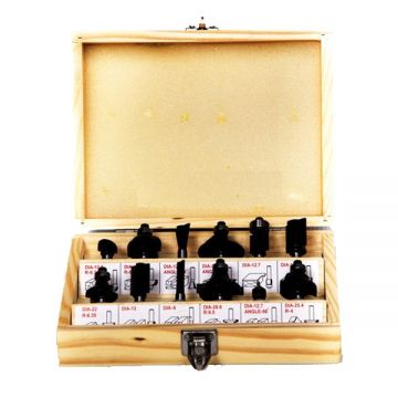 HiKOKI  711016 - Set 12 freze tija 6 mm ambalaj lemn
