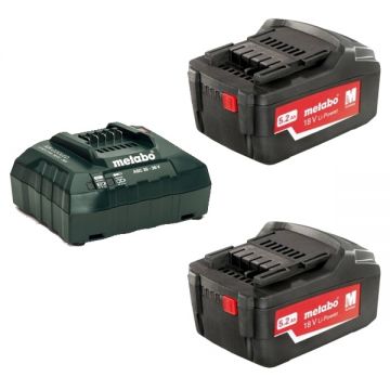 Metabo  685051000 - Set 2 acumulatori si incarcator Li-Ion 18 V 5.2 Ah incarcare rapida