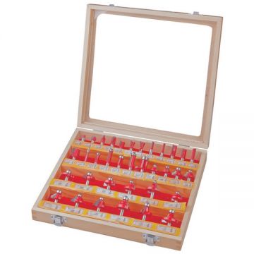 Raider  158305 - Set cutite frezat tija 8 mm ambalaj lemn 35 bucati