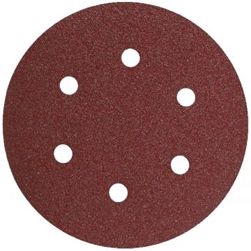 Raider  180713 - Set foi abrazive rotunde 150 mm granulatie 60 6 gauri 10 bucati