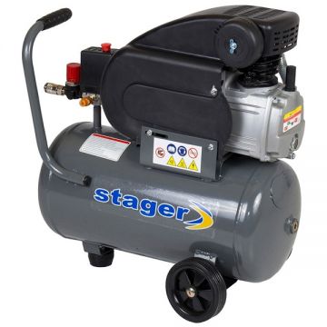 Stager  HM2024F  - Compresor cu ulei 1500 W 24 l 200 l/min 8 bar