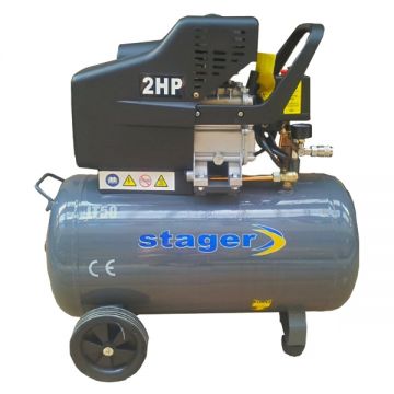 Stager  HM2050B  - Compresor cu ulei 1500 W 50 l 200 l/min 8 bar