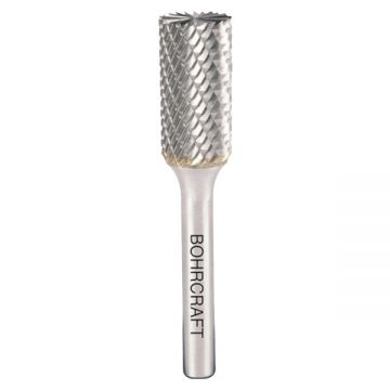 BOHRCRAFT  5105 - Freza cu carburi metalice  12x25x70 mm tija 6 mm forma B (cilindrica cu tais frontal) tais dublu