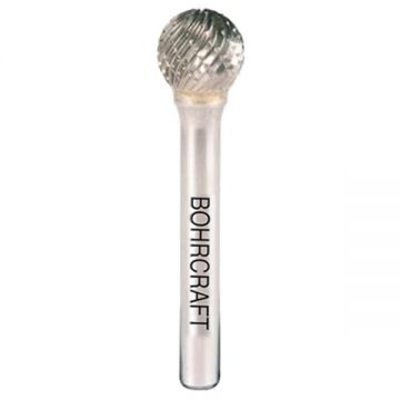 BOHRCRAFT  5115 - Freza cu carburi metalice  3x2.5x38 mm tija 3 mm forma D (sferica) tais dublu