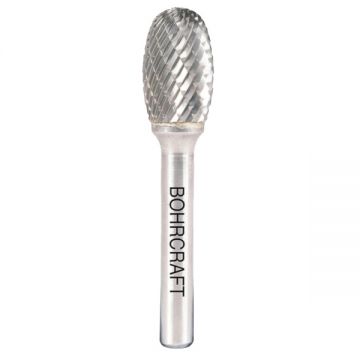 BOHRCRAFT  5120 - Freza cu carburi metalice  3x6x38 mm tija 3 mm forma E (ovala cu cap sferic) tais dublu