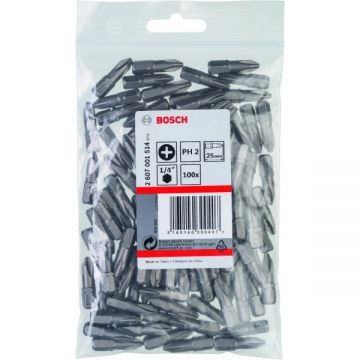 Bosch  2607001514 - Set capete de insurubare profil PH2 100 bucati