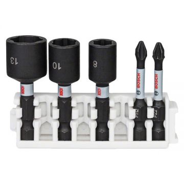 Bosch  2608522350 - Set capete de insurubare si chei tubulare mixte 5 bucati