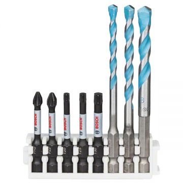 Bosch  2608577144 - Set accesorii insurubare si burghie mixte 8 bucati