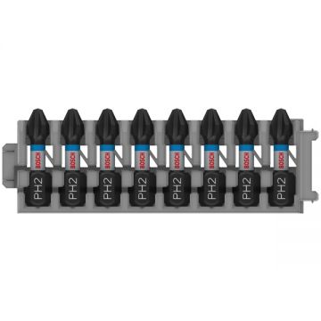 Bosch  PRO Phillips Impact - Set capete de insurubare profil PH2 8 bucati