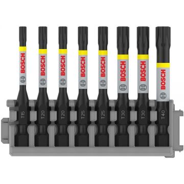 Bosch  PRO Torx Impact - Set capete de insurubare profil TX15 TX20 TX25 TX30 TX40 8 bucati