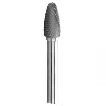HiKOKI  780759 - Freza cu carburi metalice  6x18x50 mm tija 6 mm forma F (conica cu cap rotunjit) tais dublu