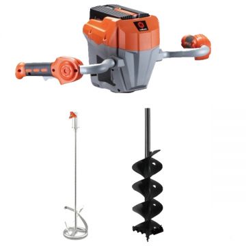 Redback  E808T - Foreza de pamant  cu 1 acumulator Li-Ion 40 V 4  Ah 150  mm accesorii