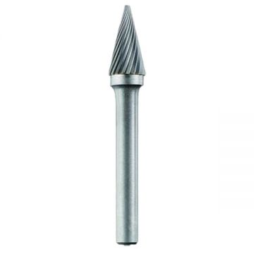 Tivoly  1031701 - Freza cu carburi metalice  8x16x63 mm tija 6 mm forma M (conica cu cap ascutit) tais simplu