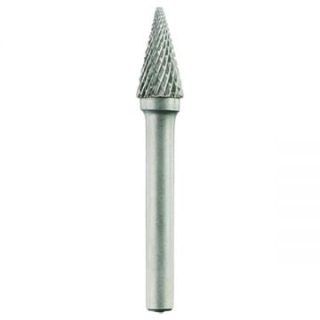 Tivoly  1031711 - Freza cu carburi metalice  6x16x50 mm tija 6 mm forma M (conica cu cap ascutit) tais dublu