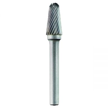 Tivoly  1031761 - Freza cu carburi metalice  6x20x50 mm tija 6 mm forma L (conica dreapta cu cap rotunjit) tais simplu