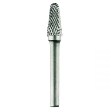 Tivoly  1031771 - Freza cu carburi metalice  8x20x65 mm tija 6 mm forma L (conica dreapta cu cap rotunjit) tais dublu