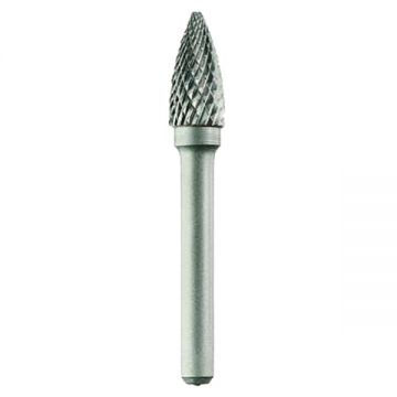 Tivoly  1031792 - Freza cu carburi metalice  12x25x70 mm tija 6 mm forma G (conica cu cap ascutit) tais dublu