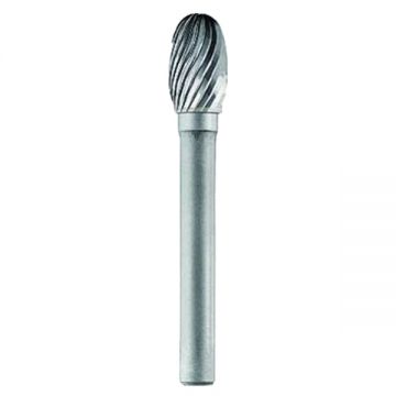 Tivoly  1031801 - Freza cu carburi metalice  16x25x70 mm tija 8 mm forma E (ovala cu cap sferic) tais simplu