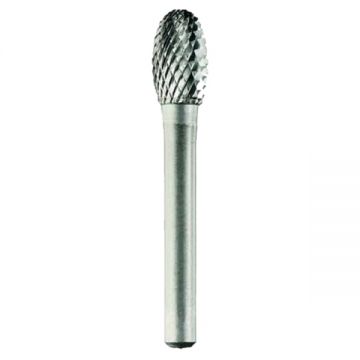 Tivoly  1031811 - Freza cu carburi metalice  8x13x58 mm tija 6 mm forma E (ovala cu cap sferic) tais dublu