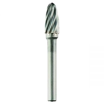 Tivoly  1036671 - Freza cu carburi metalice  10x20x65 mm tija 6 mm forma F (conica cu cap rotunjit) tais simplu