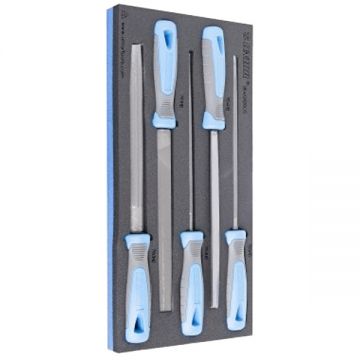 Unior  964/26BSOS - Set pile mixte 200  mm dantura bastarda 5  bucati maner