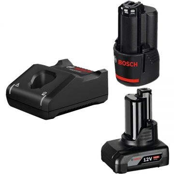 Bosch  1600A01NC9 - Set 2 acumulatori si incarcator Li-Ion 12 V 2/4 Ah