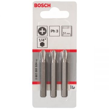 Bosch  2607001524 - Set capete de insurubare profil PH3 3 bucati