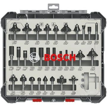 Bosch  2607017475 - Set cutite frezat tija 8 mm ambalaj plastic 30 bucati