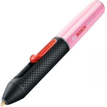 Bosch  GLUEY cupcake pink - Pistol de lipit cu bagheta siliconica cu 2 baterii alcaline 1.2 V 2.1 Ah 7 mm 150 grade C
