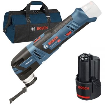 Bosch  GOP 12V-28 + 1600A00X79 + 1619BZ0100 - Multicutter + Acumulator Li-Ion 12 V 3 Ah + Geanta textila