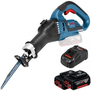 Bosch  GSA 18V-32 + 1600A00B8J - Fierastrau sabie + Set 2 acumulatori si incarcator Li-Ion 18 V 5 Ah