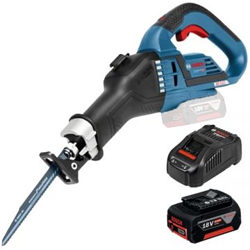 Bosch  GSA 18V-32 + GBA  + GAL 1880 CV - Fierastrau sabie + Set acumulator si incarcator Li-Ion 18 V 5 Ah