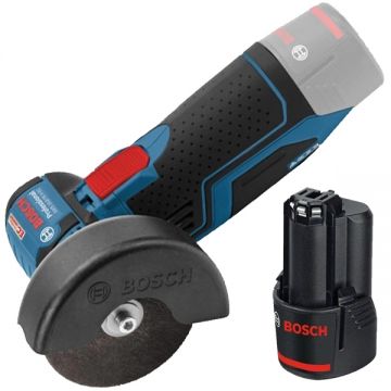 Bosch  GWS 12V-76 + 1600A00X79 - Polizor unghiular 76 mm + Acumulator Li-Ion 12 V 3 Ah