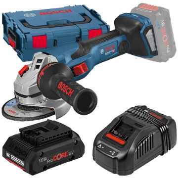 Bosch  GWS 18V-15 C BITURBO + ProCORE + GAL 1880 CV - Polizor unghiular 125 mm valiza speciala + Set 1 acumulator si incarcator Li-Ion 18 V 4 Ah
