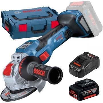 Bosch  GWX 18V-15 SC X-LOCK BITURBO - Polizor unghiular valiza speciala + Acumulator Li-Ion 18 V 5 Ah + Incarcator
