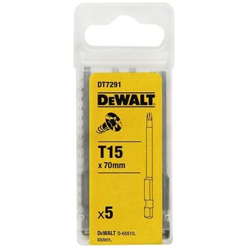 DeWalt  DT7291 - Set capete de insurubare profil TX15 5 bucati