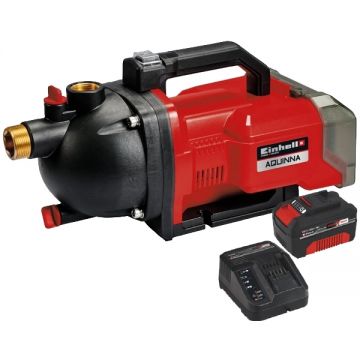 Einhell  AQUINNA PXC + Starter Kit - Pompa de gradina 3000 l/h + Set 1 acumulator si incarcator Li-Ion 18 V 4 Ah