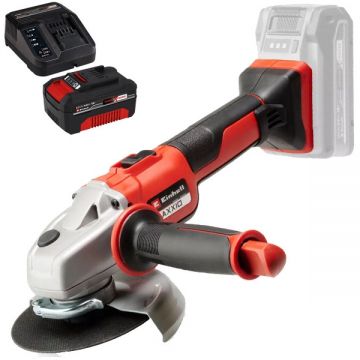Einhell  AXXIO 18/125 PXC + Starter Kit - Polizor unghiular 125 mm + Set 1 acumulator si incarcator Li-Ion 18 V 4 Ah