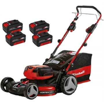 Einhell  GE-CM 36/47 S HW Li PXC - Masina de tuns iarba cu 4 acumulatori Li-Ion 18 V 4 Ah 47 cm 75 l