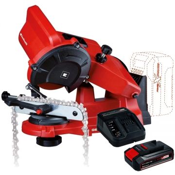 Einhell  GE-CS 18 Li PXC + Starter Kit - Masina de ascutit lanturi + Set 1 acumulator si incarcator Li-Ion 18 V 2.5 Ah