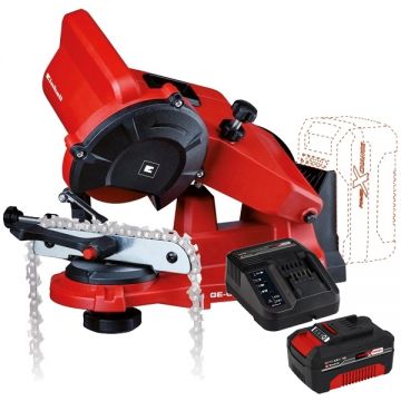Einhell  GE-CS 18 Li PXC + Starter Kit - Masina de ascutit lanturi + Set 1 acumulator si incarcator Li-Ion 18 V 4 Ah