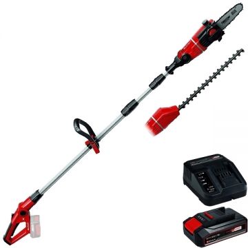 Einhell  GE-HC 18 Li T PXC + Starter Kit - Drujba 20 cm 3.76 m/s + Set 1 acumulator si incarcator Li-Ion 18 V 2.5 Ah