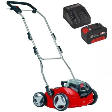 Einhell  GE-SC 35/1 Li PXC + Starter Kit - Scarificator 350 mm + Set 1 acumulator si incarcator Li-Ion 18 V 4 Ah