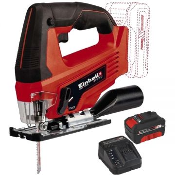 Einhell  TC-JS 18 Li PXC + Starter Kit - Fierastrau pendular + Set 1 acumulator si incarcator Li-Ion 18 V 4 Ah