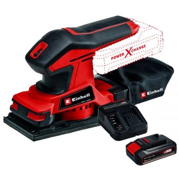 Einhell  TC-OS 18/187 Li PXC + Starter Kit - Slefuitor cu vibratii 187x90 mm + Set 1 acumulator si incarcator Li-Ion 18 V 2.5 Ah