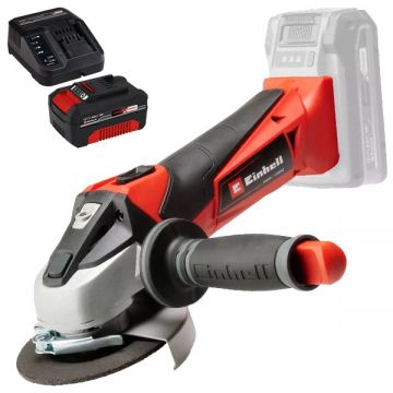 Einhell  TE-AG 18/115 Li PXC + Starter Kit - Polizor unghiular 115 mm + Set 1 acumulator si incarcator Li-Ion 18 V 4 Ah