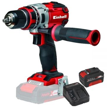 Einhell  TE-CD 18 Li PXC + Starter Kit - Masina de gaurit si insurubat 60 Nm + Set 1 acumulator si incarcator Li-Ion 18 V 4 Ah