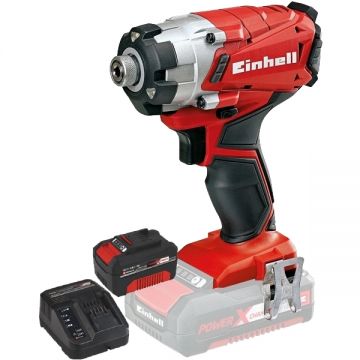 Einhell  TE-CI 18/1 Li PXC + Starter Kit - Masina de insurubat cu impact 140 Nm + Set 1 acumulator si incarcator Li-Ion 18 V 4 Ah