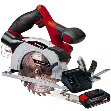 Einhell  TE-CS 18/150 Li PXC + Starter Kit - Fierastrau circular 150x10 mm + Set 1 acumulator si incarcator Li-Ion 18 V 2.5 Ah